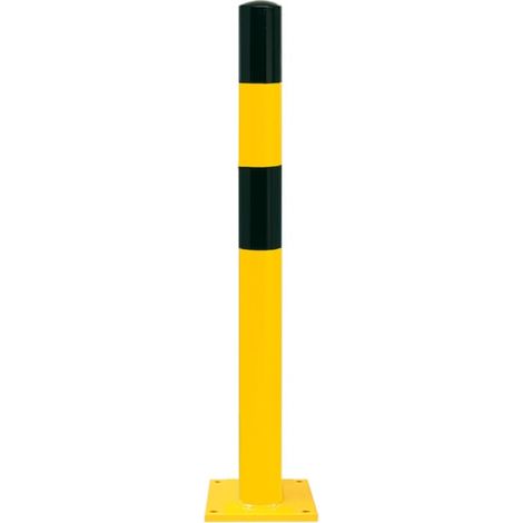 Borne Moravia S acier noir/jaune 90 x 1200 mm pour montage sur goujon (1/5)