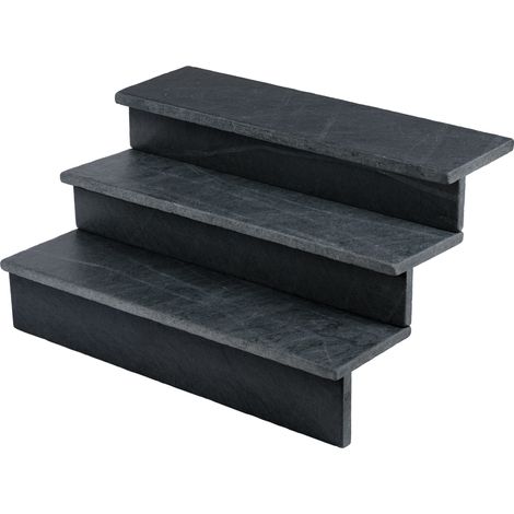 Dessus de marche Ardoise Noire Vieillie 100x30x3 cm Bord Droit (à l'unité) - RO'MA NATURE