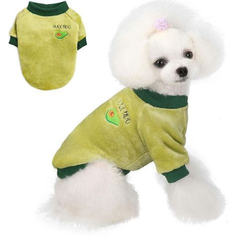 Pull en laine pour animaux de compagnie à motif de fruits (vert, M)-Fei Yu (1/2)