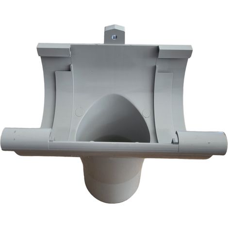 naissance centrale pvc 25 grise à coller - gouttiere 12.5 cm - Interplast (1/4)