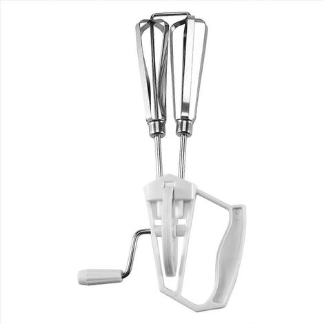 Manueller Schneebesen, Edelstahl-Handkurbelmixer, professioneller Küchenmixer, robustes Gebäckwerkzeug (1/5)