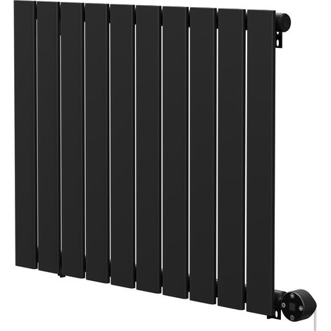 Hudson Colore Matt Black 600mm x 756mm Horizontal Digital Thermostatic Electric Single Panel Radiator (1/5)