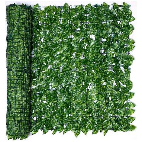 0.5x3M Écran de haie de lierre, écran de confidentialité avec feuilles artificielles Rouleau de panneaux pour la décoration extérieure de balcon de haie de jardin (1/5)