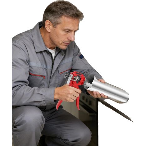 Pistola per malta per fughe di piastrelle, 1,1 kg, impugnatura ergonomica antiscivolo, compatibile con fughe da 2 a 5 mm, ugelli intercambiabili, struttura resistente. (1/5)