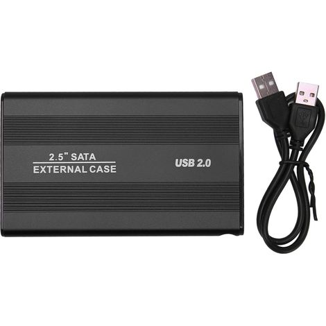 Ultradünne externe 2,5"-Festplatte mit USB 2.0 und 80 GB Speicherkapazität, tragbar und Plug-and-Play-fähig für PC und Reisen, Farbe: Schwarz.
