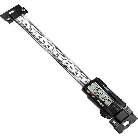 Digitale Wasserwaage aus Edelstahl für horizontale und vertikale Messungen mit LCD-Anzeige, 0–15 cm
