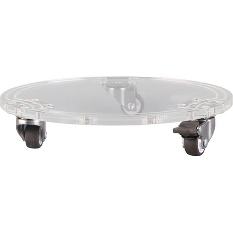 Plateau rond transparent en acrylique à roulettes pour déplacer des pots de fleurs, un socle de climatiseur, un socle de purificateur/chauffage d'air, 220 (1/5)