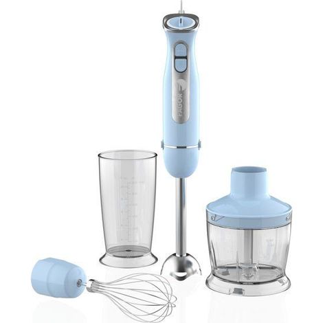 Mixeur plongeant - FAGOR - 1000 W - 12 vitesses + turbo - Bol doseur - Bol Hachoir - Fouet - Bleu (1/4)