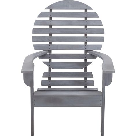 Maison Exclusive - Křeslo Adirondack masivní akáciové dřevo šedé (1/5)
