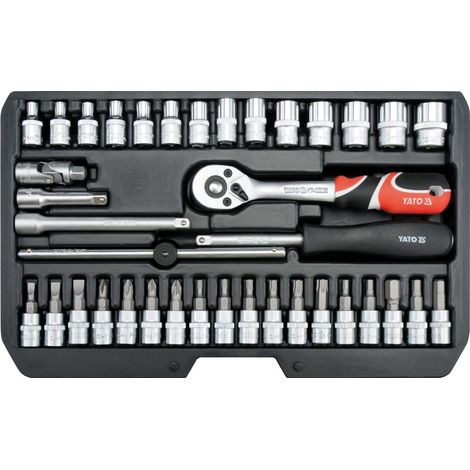 38 Tlg. Knarrenkasten Ratschenkasten Koffer Steckschlüsselsatz TYP2 XS 1/4"