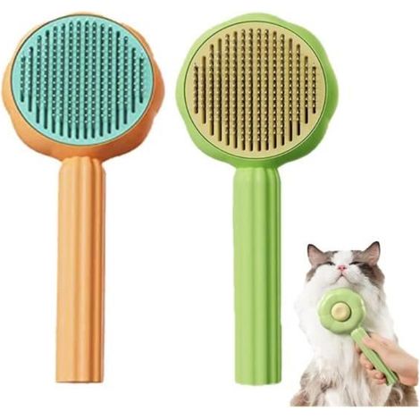 Brosse Nettoyante - Non spécifié - Autonettoyante - Massage - Pour Chiens et Chats - Poils Courts à Longs (1/4)