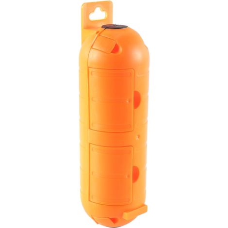 Coffre-fort d'extérieur étanche IP44, anti-poussière, pour rallonges, outils électriques, jardin, jaune, orange, matériau PP (1/5)