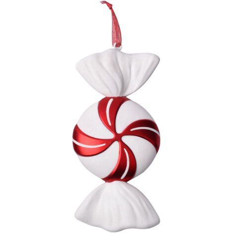 Décor de Bonbons Suspendus, Pendentif de Bonbons de Noël Inoffensif Rouge Blanc 32CM à Collectionner pour Arbre (Couleur assortie24) (1/5)