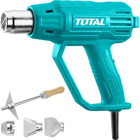 Total Tools Pistola de calor 2000W (Incluye 3 boquillas y raspador) TB20036