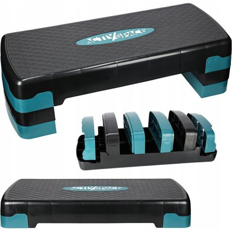 Stepper pour exercices d'aérobic et de fitness, 3 niveaux - modulaire