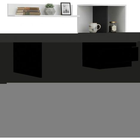 Scrivania Thiesi, 7 Ripiani, 2 Cassetti, 4 Vani, 120x60x74h cm Bianco