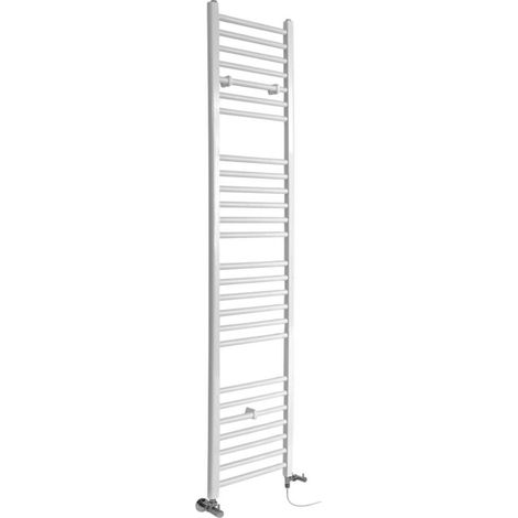 Hudson Reed Ive - Sèche-Serviettes Design Mixte Moderne Plat - Blanc - 180 cm x 40 cm