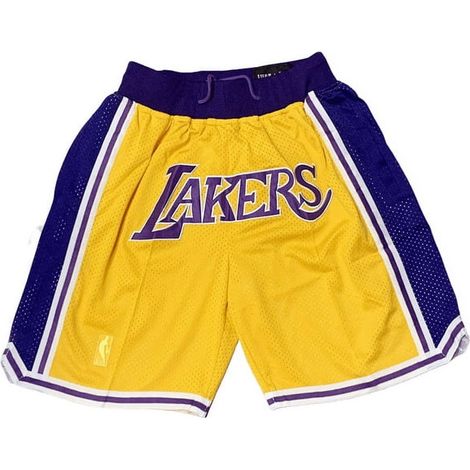 Short de sport rétro homme femme, jersey épais avec poches, short d'entraînement NBA Lakers Raptors Magic Heat, pantalon court de basket dense et résistant (1/4)