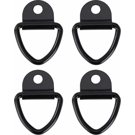Heavy-Duty V-Ring Stainless Steel Tie-Down Hooks Anchor Rings for Trailers, Trucks, and Warehouses (4 pcs) (1/5)