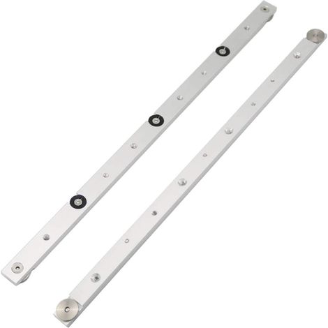 Barra per mitra in alluminio, utensile per mitra in legno per barra per sega a T, utensile di serraggio per guida a fessura dritta per sega da tavolo (450 mm)