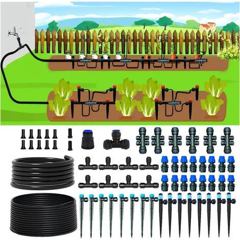 Fournitures de Jardin Kit d'irrigation Goutte à Goutte Deluxe - Système d'irrigation Automatique Efficace for pelouse, terrasse et Parterre de Fleurs Buse (1/5)