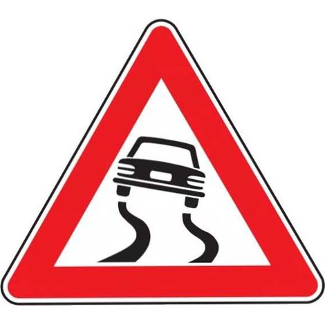 Cartello Stradale Strada Sdruciolevole