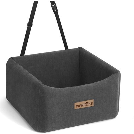 Siege Auto Chien, Siège Auto pour Animaux Amovible et Lavable, Rehausseurs sièges Autos pour Taille Moyenne jusqu'à 15 kg, Siège de Voiture Gris pour Animaux (1/5)