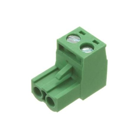 Rs Pro – Bornier de raccordement électrique 2 contacts 1 rangée 5mm – Montage libre femelle – Pour câbles jusqu'à 2.5mm² – Usage professionnel