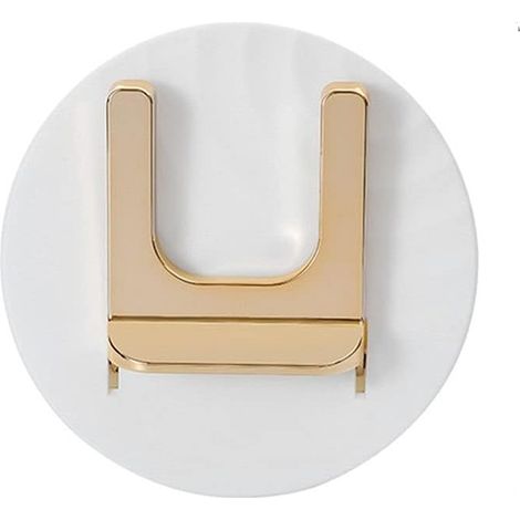 Porte sèche cheveux, support de sèche-cheveux pliable sans perçage(platine) (1/5)