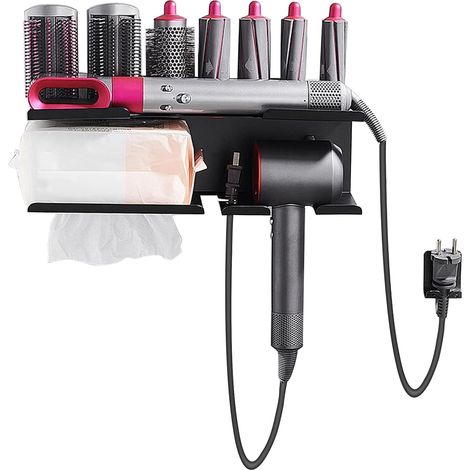 Soporte para secador de pelo para soporte Dyson Airwrap, estación de soporte para secador de pelo, soporte para plancha de pelo para soporte Dyson Airwrap, accesorios para secador de pelo para rizador (1/5)