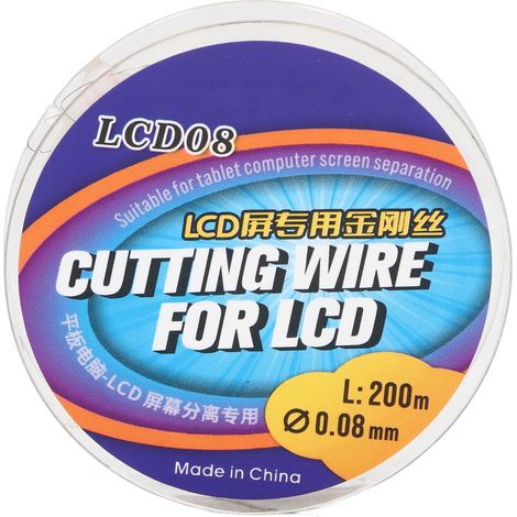 LCD-Bildschirmtrenndraht, 0,08 mm, 200 m Länge, Trennlinie aus hochfestem Stahl, Werkzeug zur Handy-Reparatur (1/5)