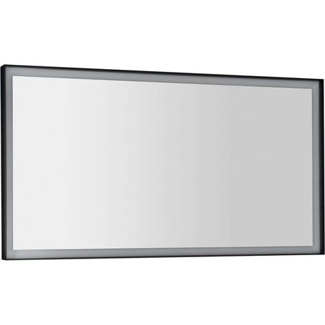Sapho Sort LED - Spiegel mit LED-Beleuchtung, 120x70 cm, schwarzmatt ST120