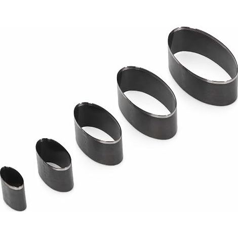 Emporte-pièce, Outil de Poinçonnage Creux pour Ensemble de Matrices de Découpe du Cuir, pour L'artisanat du Cuir, Forme Ovale à Tige de 20 à 60 Mm de Long, 5 Pièces (1/5)
