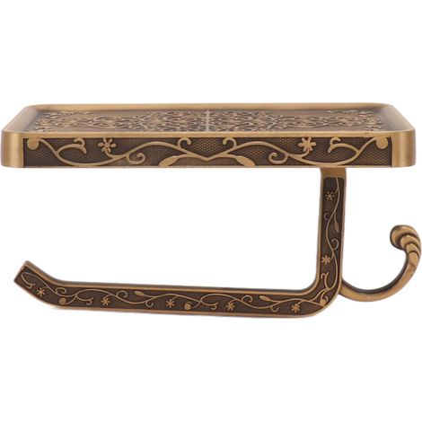 Porte-papier toilette en aluminium spatial pour cuisine et salle de bain, support pour téléphone portable, boîte à mouchoirs, porte-rouleau de papier toilette, modèle C de style américain (1/5)