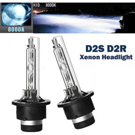 D2S D2R HID Xenon Bulb Replacement 8000K Ice Blue 12V 35W Automotive Driving Headlight DRL Aftermarket OEM 85122 85123 66040 53500 �C2Pcs 2 Year Warranty (1/5)