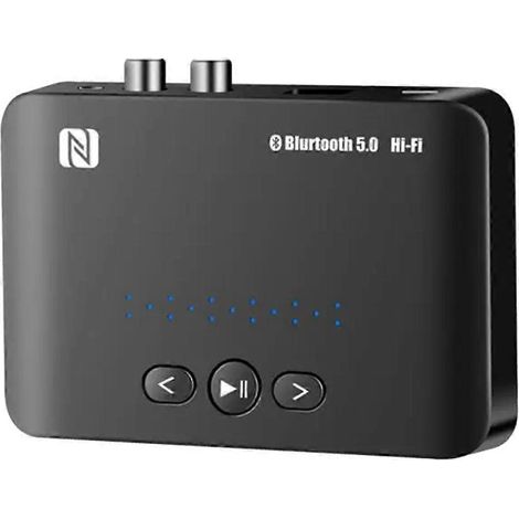 Récepteur-émetteur NFC Bluetooth 5.0 stéréo AUX avec clé USB RCA et adaptateur Bluetooth sans fil à fibre optique, compatible avec les téléviseurs, les ordinateurs et les haut-parleurs de voiture. (1/5)
