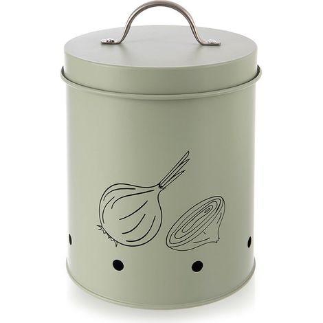 Metallbehälter für Gemüse und Obst, grün, 2,4 l