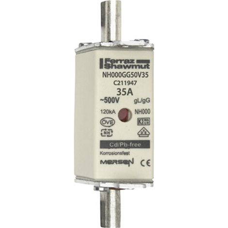 Mersen 1B645.000000 NH-Sicherung Sicherungsgröße = 000 35 A 500 V 1 St.