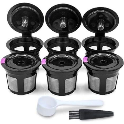The 6-pack of empty coffee pods is reusable and refillable and fits most Keurig 1.0 and 2.0 coffee makers. (1/5)