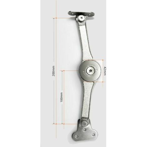 Conjunto di 2 cardini robusti standard per sistemi oscillanti e ribaltabili - Accumulatore d'energia per cardini di anta armadio a scomparsa. (1/3)