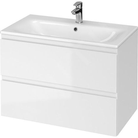 Cersanit Moduo - Meuble avec lavabo, 57x80x45 cm, 2 tiroirs, blanc S801-316-DSM (1/3)