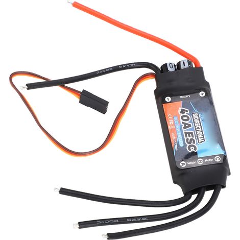 GTSKYTENRC 40A Bürstenloser bidirektionaler elektrischer Drehzahlregler, 5V 3A BEC für 2-6S bürstenlose Motoren, geeignet für RC-Autos und -Boote. (1/4)