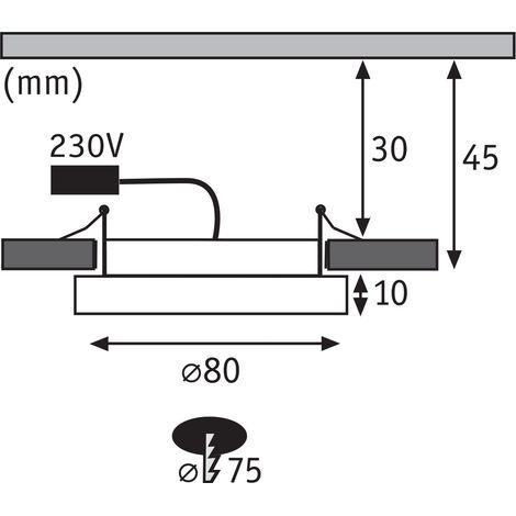 Panneau LED rond avec 1 plafonnier 5 W Nickel doux Plafonnier en plastique 3000 K (1/5)