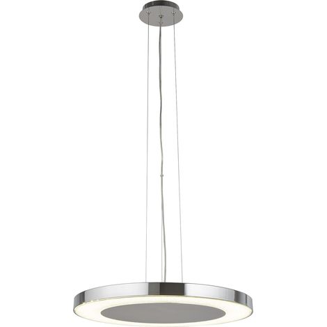 Searchlight Lexi - Luminaire suspendu à 1 lumière, chrome, blanc, verre LED intégré (1/5)