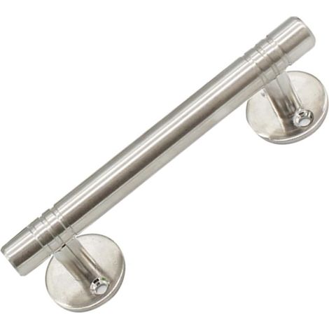 Poignée de porte double réglable en acier inoxydable brossé, pour (1/5)