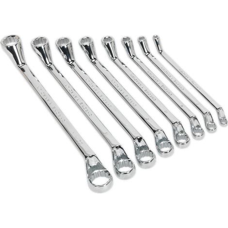 Sealey Siegen Deep Offset Ring Spanner Set 8pc S0405