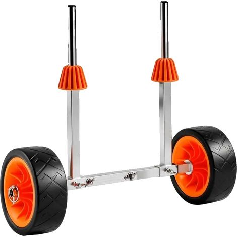 Carrello per kayak, capacità di carico 250 libbre, pneumatici in gomma piena, nero (1/2)