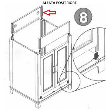 1PZ KIT LAVATOIO RESINA BIANCO-(ALZATA POSTERIORE)