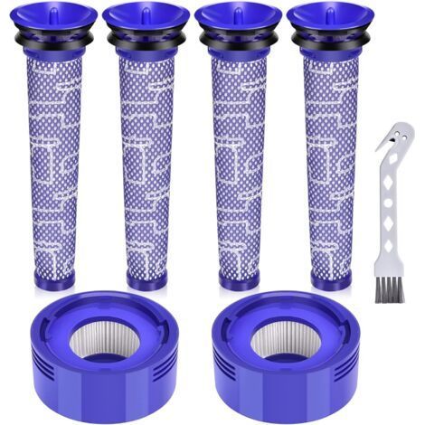 Filtre pour Dyson V8, 4pcs Filtres de Rechange Motorhead Aspirateur pour Dyson V7 V8 Animal Plus Extra Absolute Fluffy Remplace les Pièces  965661-01 et 967478-01 (1/4)