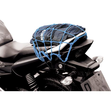 Rete portabagagli Oxford con 6 ganci, blu, per motociclette